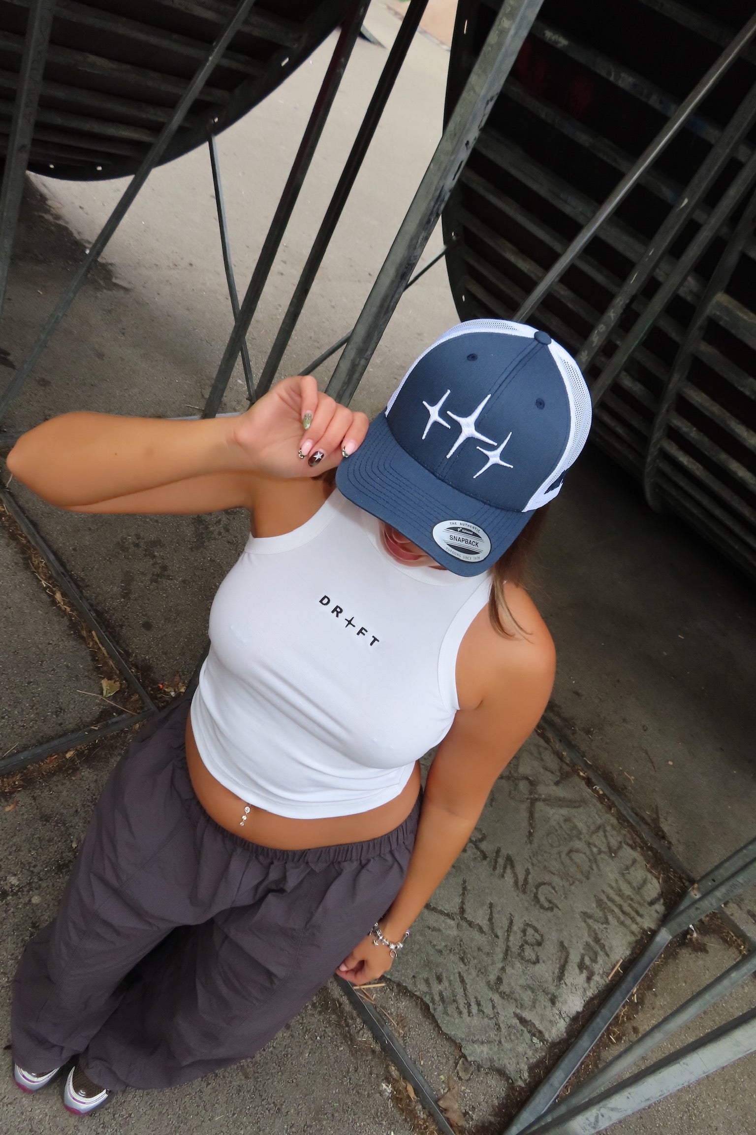 Star Cap - Navy Blue / White
